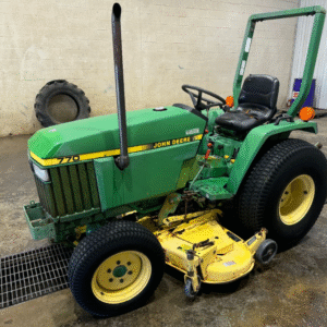 John Deere 770 4x4 tractor with mower