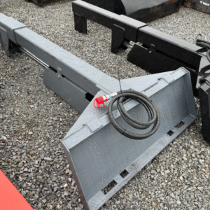 Gray skid steer log splitter